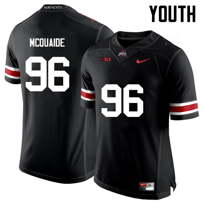 Ohio State Buckeyes Jake McQuaide Youth #96 Black Game Stitched College Football Jersey